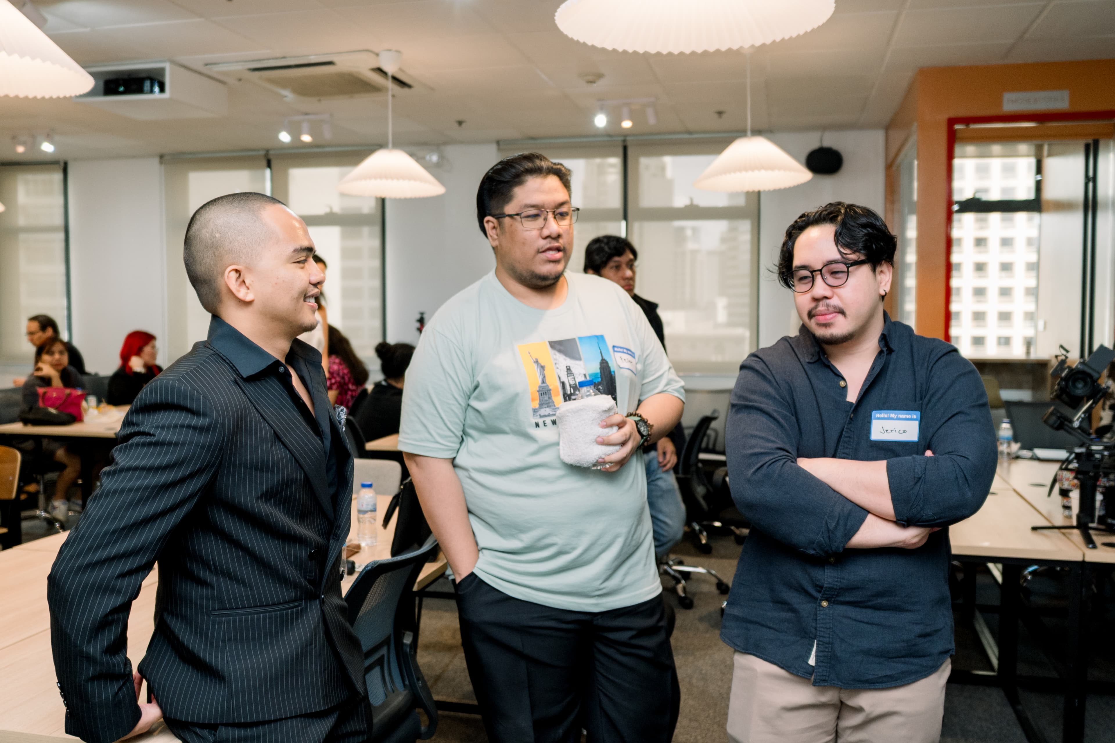 Clay Club Manila members chatting during a networking break