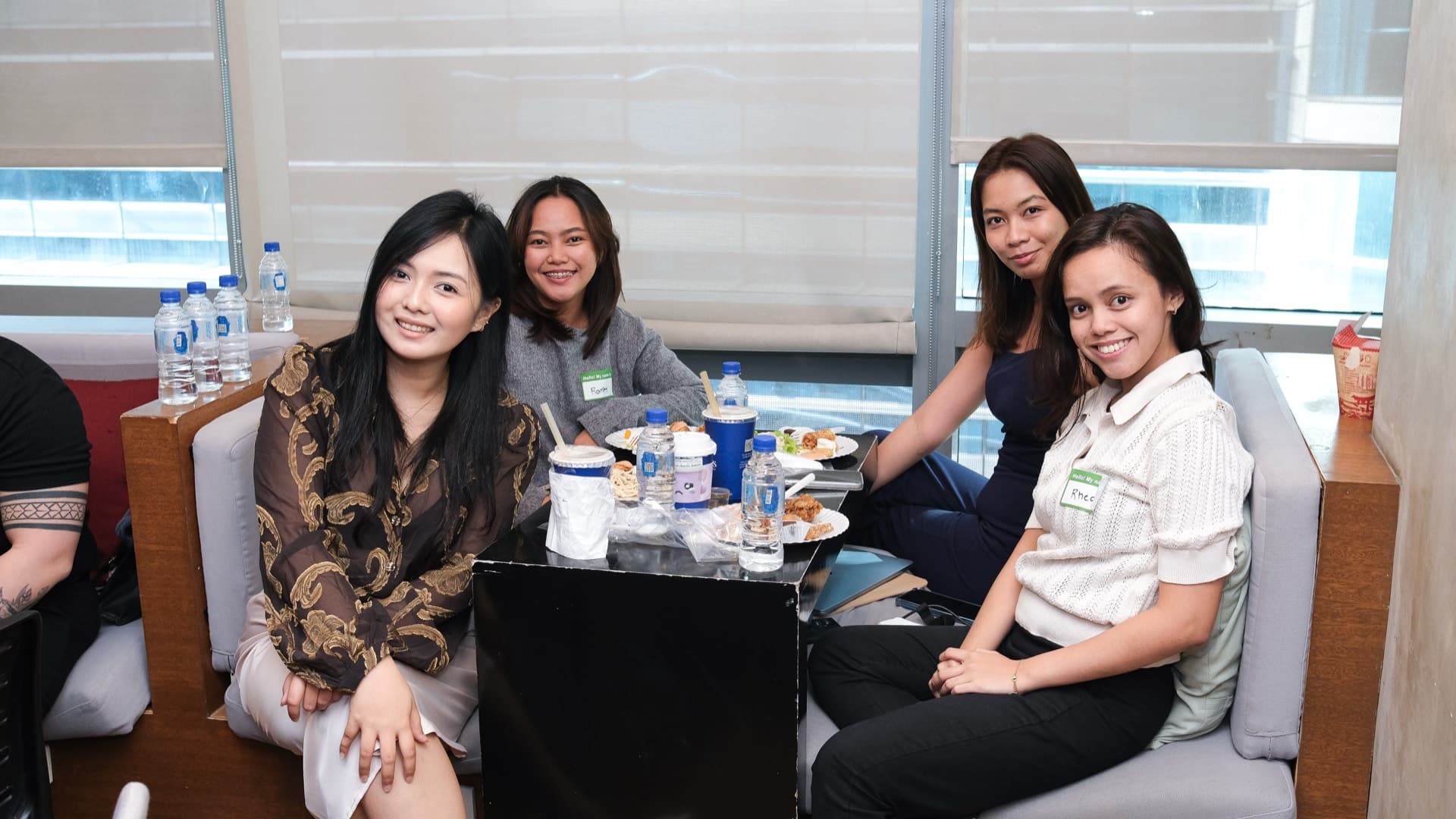 Four women networking at Clay Club Manila 6th meetup at Acceler8 Rockwell Makati Philippines